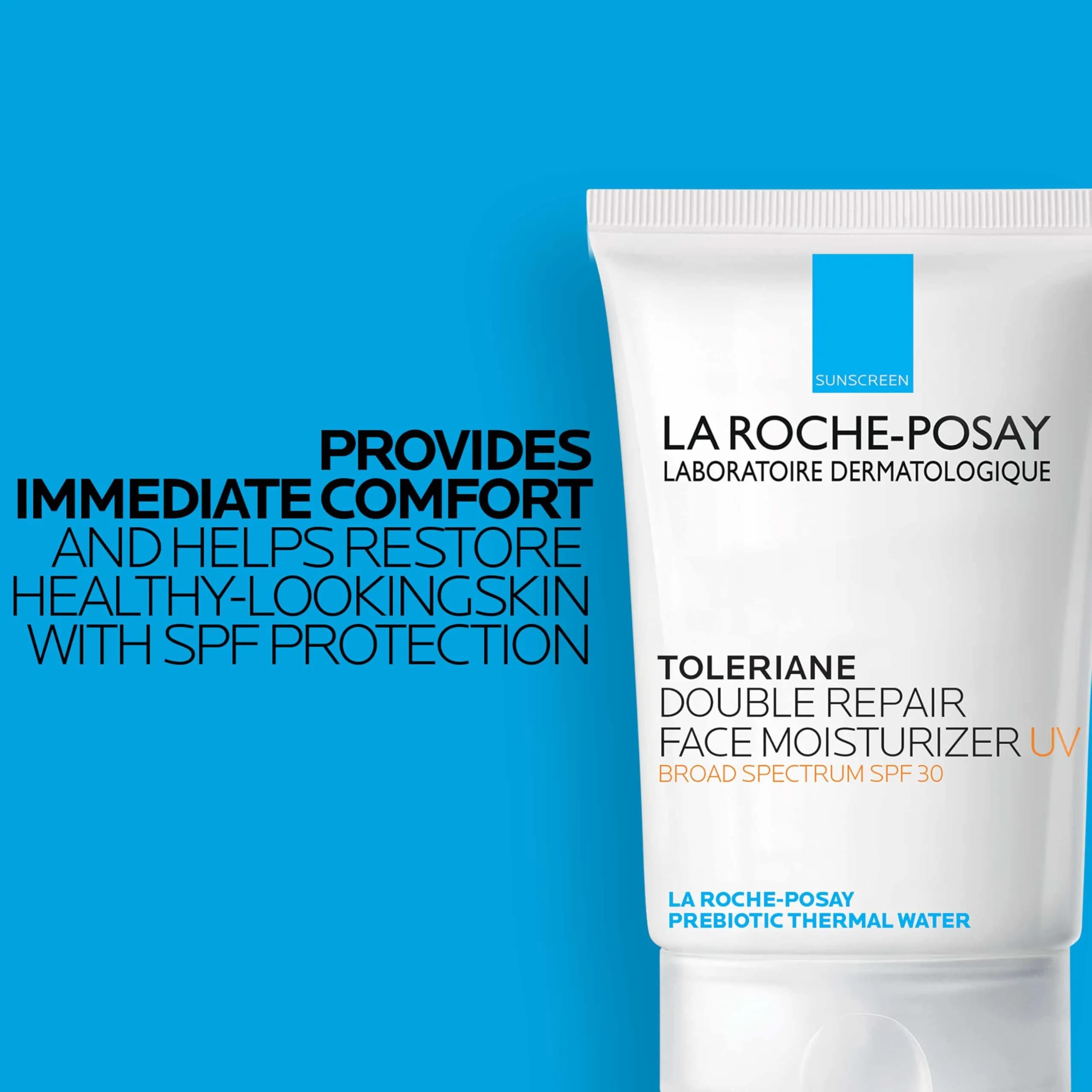 La Roche-Posay Toleriane Double Repair UV Face Moisturizer SPF 30 100ml (3.38 Fl Oz) | Prebiotic Thermal Water & Niacinamide - view 4