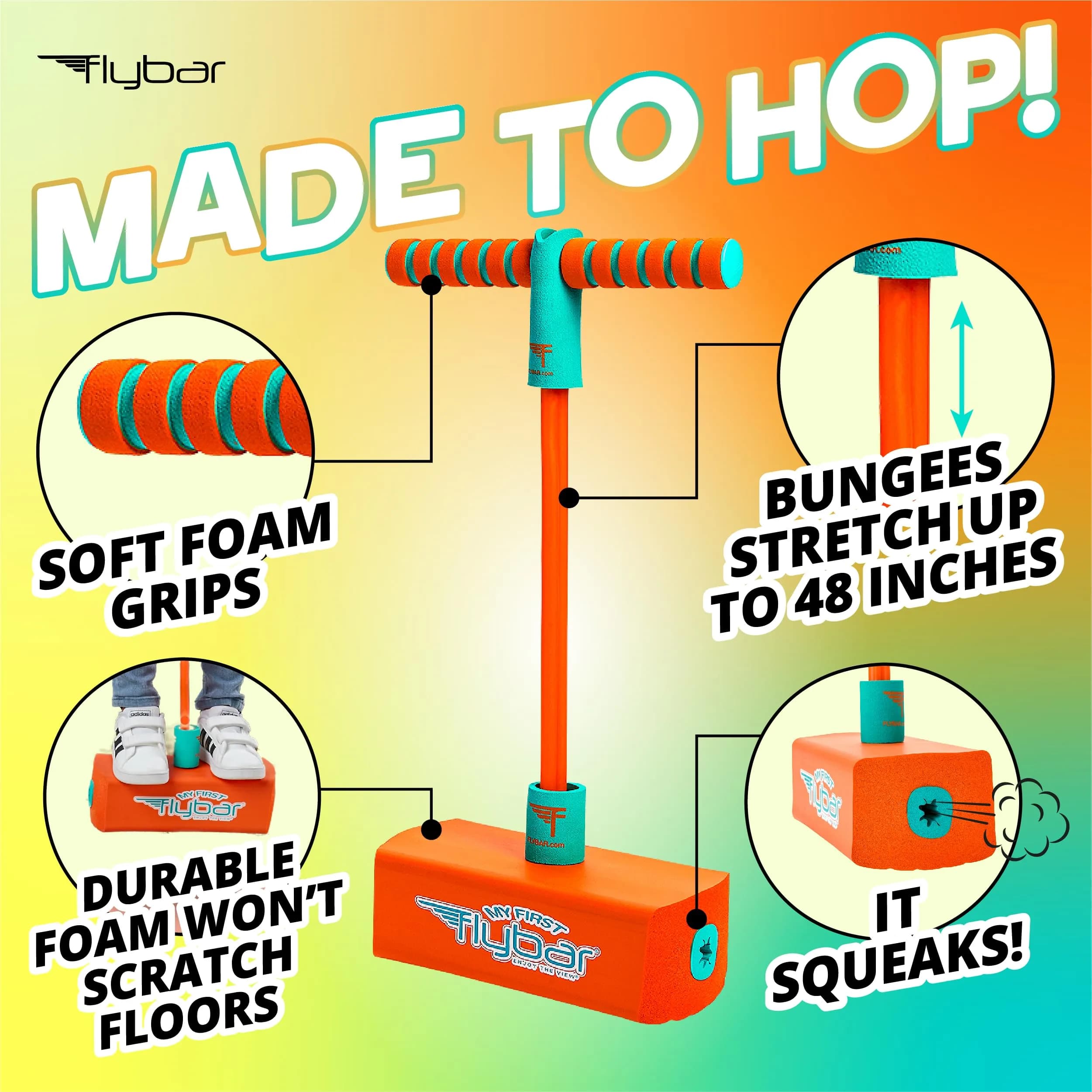 Flybar My First Foam Pogo Jumper for Kids (Pink) | ASTM-Tested Educational Toy for Ages 3+ - view 2