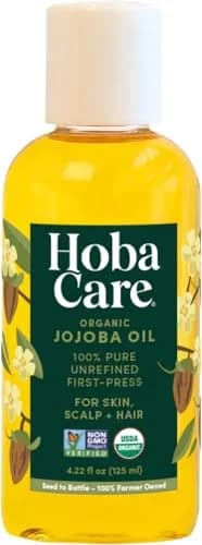 HobaCare Organic Jojoba Oil 4.22 oz | Pure, Hexane-Free, Fast-Absorbing for Skin & Hair thumbnail 1