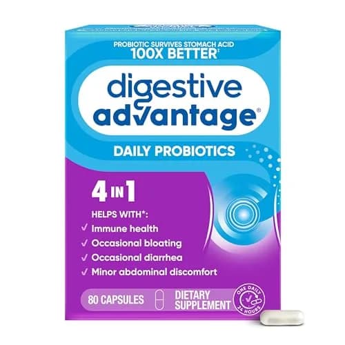 Digestive Advantage Probiotics for Digestive Health, Daily Probiotics Capsules 80 Count | Supports Gut Health & Immune Function thumbnail 1
