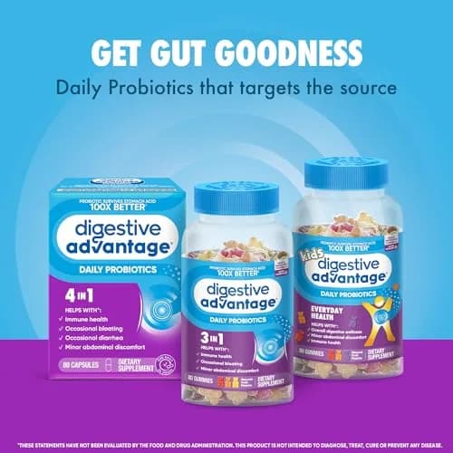 Digestive Advantage Probiotics for Digestive Health, Daily Probiotics Capsules 80 Count | Supports Gut Health & Immune Function thumbnail 6
