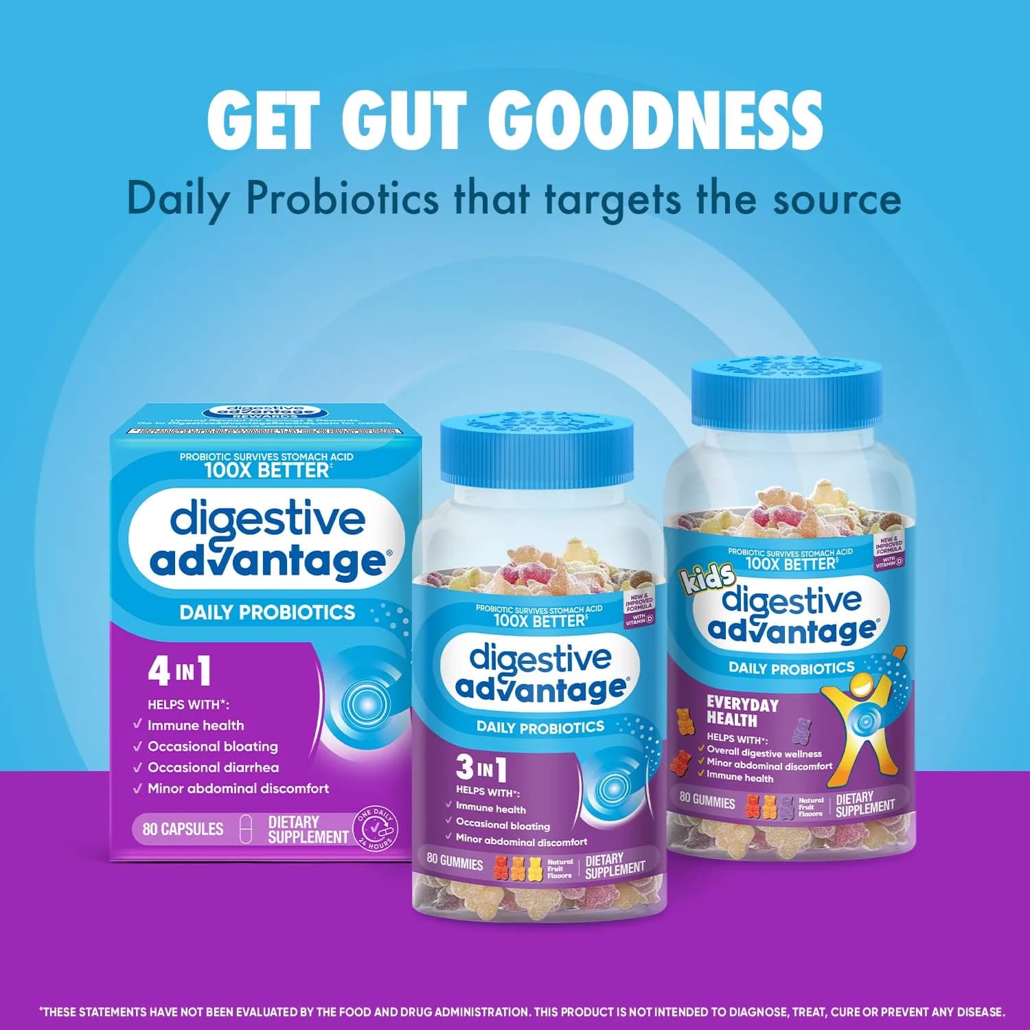Digestive Advantage Probiotics for Digestive Health, Daily Probiotics Capsules 80 Count | Supports Gut Health & Immune Function - view 6