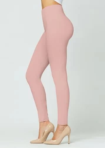 Conceited High-Rise Tummy Control Leggings - Plus Size Dusty Pink | Flattering Fit & Ultra Soft Comfort thumbnail 4