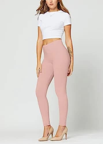 Conceited High-Rise Tummy Control Leggings - Plus Size Dusty Pink | Flattering Fit & Ultra Soft Comfort thumbnail 2