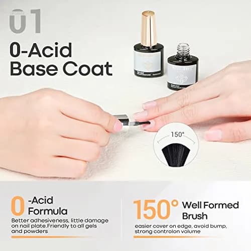 modelones Clear Gel Nail Polish Set 2PCS | Long-Lasting, No Wipe, Glossy Finish (10ml each) thumbnail 3