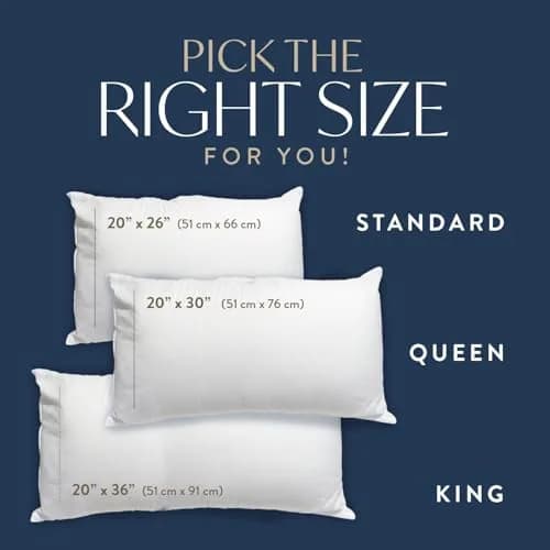 Digital Decor 100% Cotton Luxury Hotel Pillows King Size | Hypoallergenic, Cooling, Supportive thumbnail 5