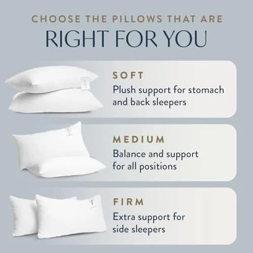 Digital Decor 100% Cotton Luxury Hotel Pillows King Size | Hypoallergenic, Cooling, Supportive thumbnail 3