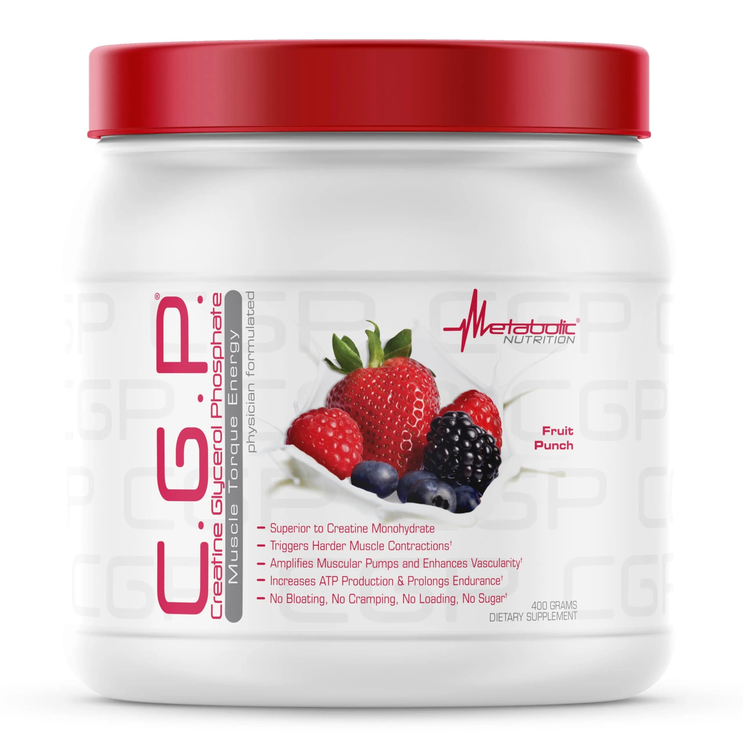 Metabolic Nutrition CGP Creatine Glycerol Phosphate 400g | Rapid Absorption & Muscle Pumps — Fruit Punch
