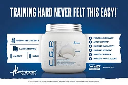 Metabolic Nutrition CGP Creatine Glycerol Phosphate 400g | Rapid Absorption & Muscle Pumps thumbnail 6