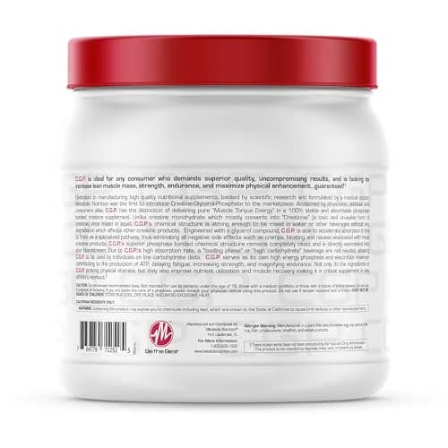 Metabolic Nutrition CGP Creatine Glycerol Phosphate 400g | Rapid Absorption & Muscle Pumps thumbnail 8