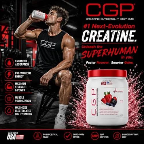 Metabolic Nutrition CGP Creatine Glycerol Phosphate 400g | Rapid Absorption & Muscle Pumps thumbnail 3