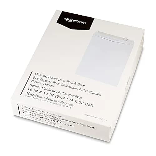 Amazon Basics Catalog Mailing Envelopes, Peel and Seal, 10x13 Inch, White, 100-Pack | 257 cm² (10x13 Inch) Catalog Envelopes thumbnail 7