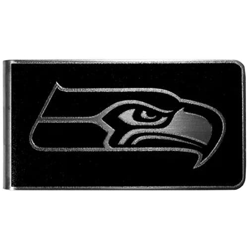 Siskiyou NFL Seattle Seahawks Money Clip | Steel & Black Logo | One Size thumbnail 1