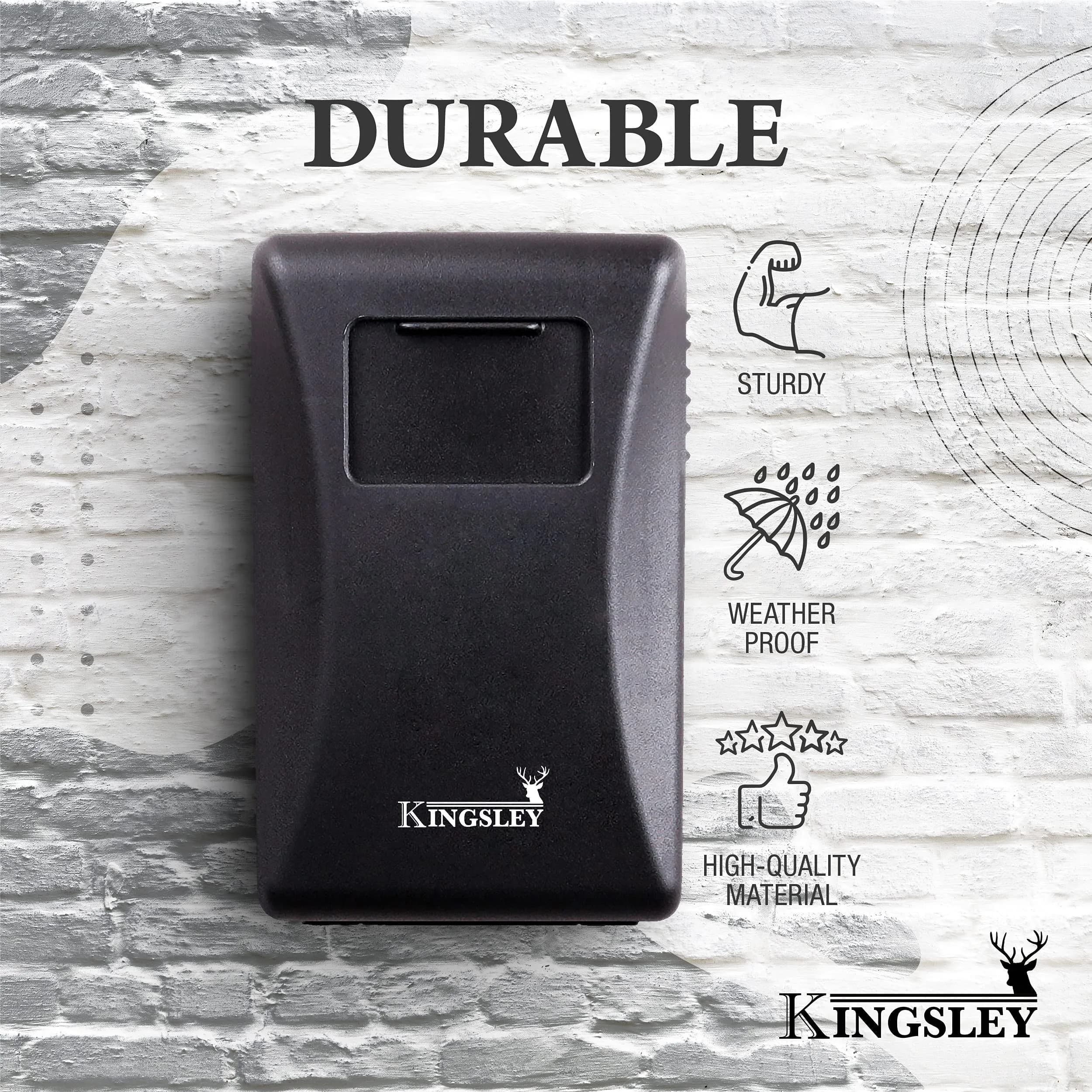 Kingsley Guard-a-Key Realtor Lock Box | 27 cu in (442 ml) Capacity | Heavy-Duty Metal Construction with 4-Digit Combination - view 6