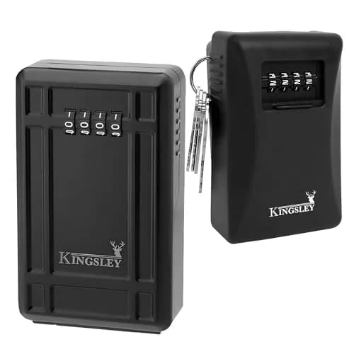 Kingsley Guard-a-Key Realtor Lock Box | 27 cu in (442 ml) Capacity | Heavy-Duty Metal Construction with 4-Digit Combination thumbnail 1