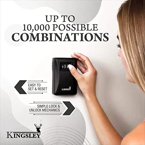Kingsley Guard-a-Key Realtor Lock Box | 27 cu in (442 ml) Capacity | Heavy-Duty Metal Construction with 4-Digit Combination thumbnail 7