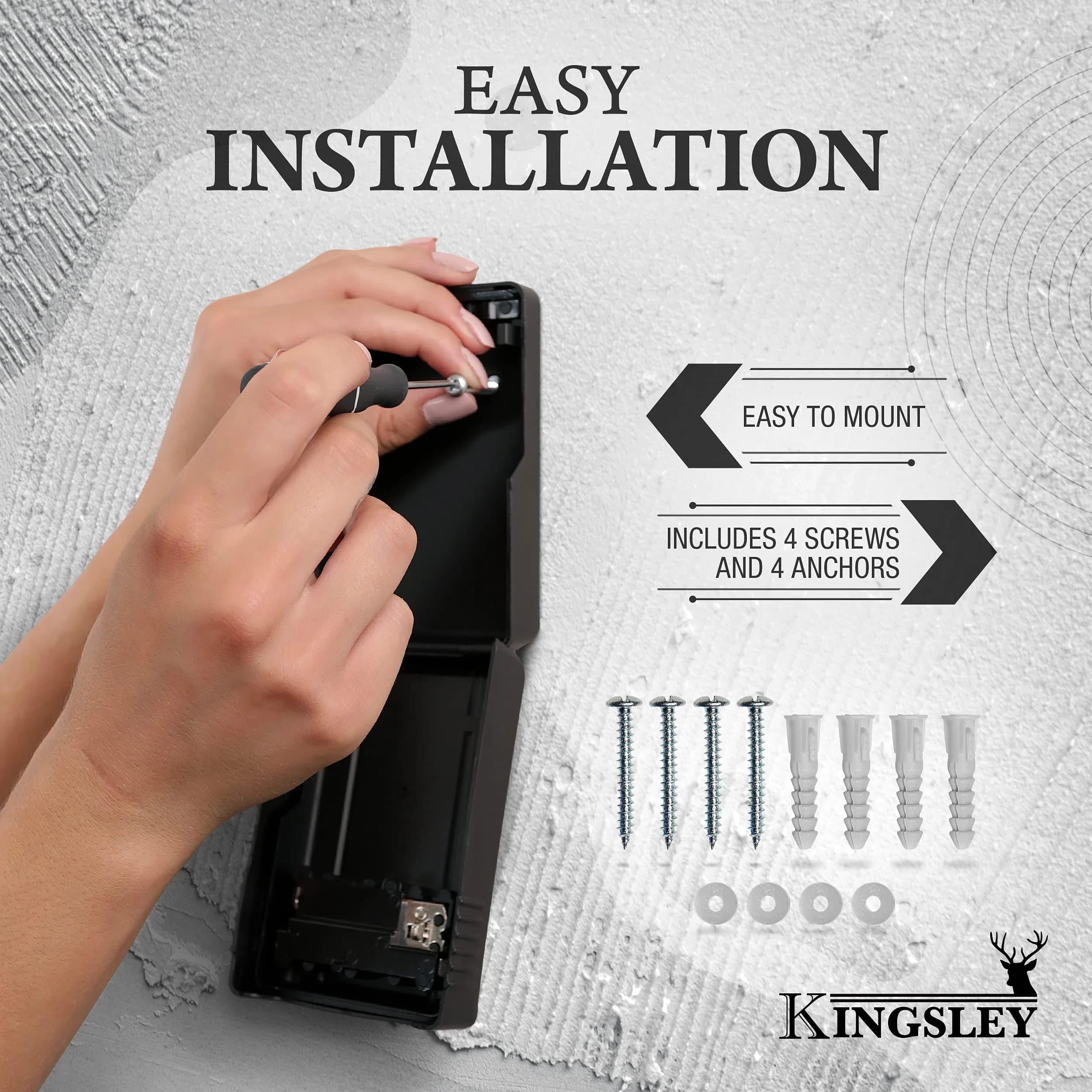 Kingsley Guard-a-Key Realtor Lock Box | 27 cu in (442 ml) Capacity | Heavy-Duty Metal Construction with 4-Digit Combination - view 8