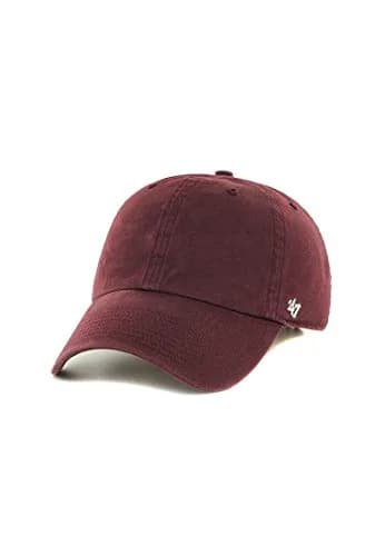 47 Classic Clean Up Cap Maroon Red Adjustable Plain Baseball Hat for Men and Women | Garment Washed Cotton Twill thumbnail 1
