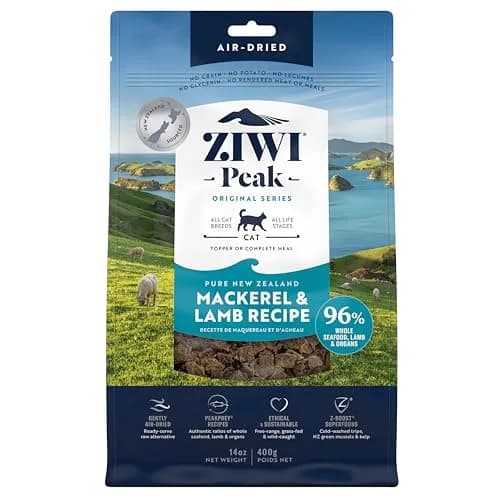 ZIWI Peak Air-Dried Cat Food Mackerel & Lamb 397g (14oz) | High Protein Grain-Free Raw Alternative thumbnail 1