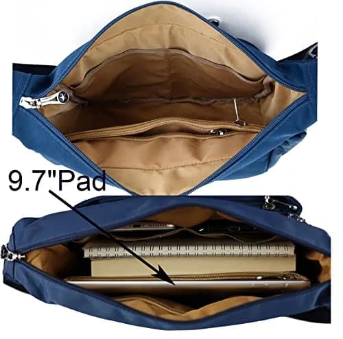 Fabuxry Crossbody Bag for Women Navy | Lightweight Nylon Travel & Casual Purse thumbnail 6