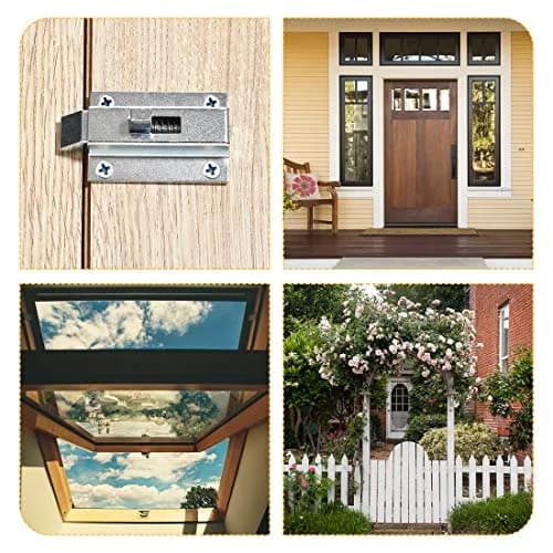uxcell Door Bolt Latch 50mm Metal Security Spring Bounce Lock | Silver Tone, 2-inch Length thumbnail 4