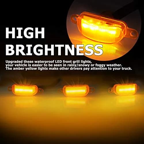 EAG Replacement ABS Upper Grille Front Hood Grill - Matte Black - with Amber LED Lights for 10-12 Ram 2500/3500 thumbnail 6