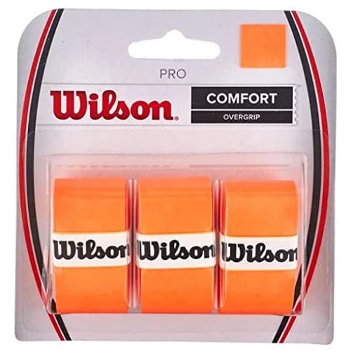 WILSON Pro Overgrip Comfort - 3 Pack - Burn Orange | Superior Tennis & Racquet Sport Feel thumbnail 1