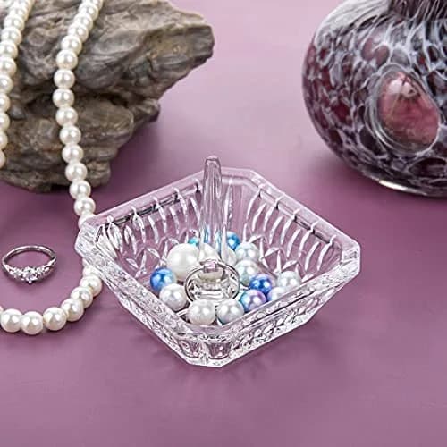 H&D HYALINE & DORA Crystal Ring Holder Dish 7.8cm (3.1") | Exquisite Glass Jewelry Organizer Tray for Rings & Earrings thumbnail 5