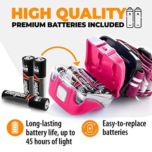 Foxelli Headlamp Flashlight for Adults & Kids | 165 Lumens Waterproof Lightweight thumbnail 5
