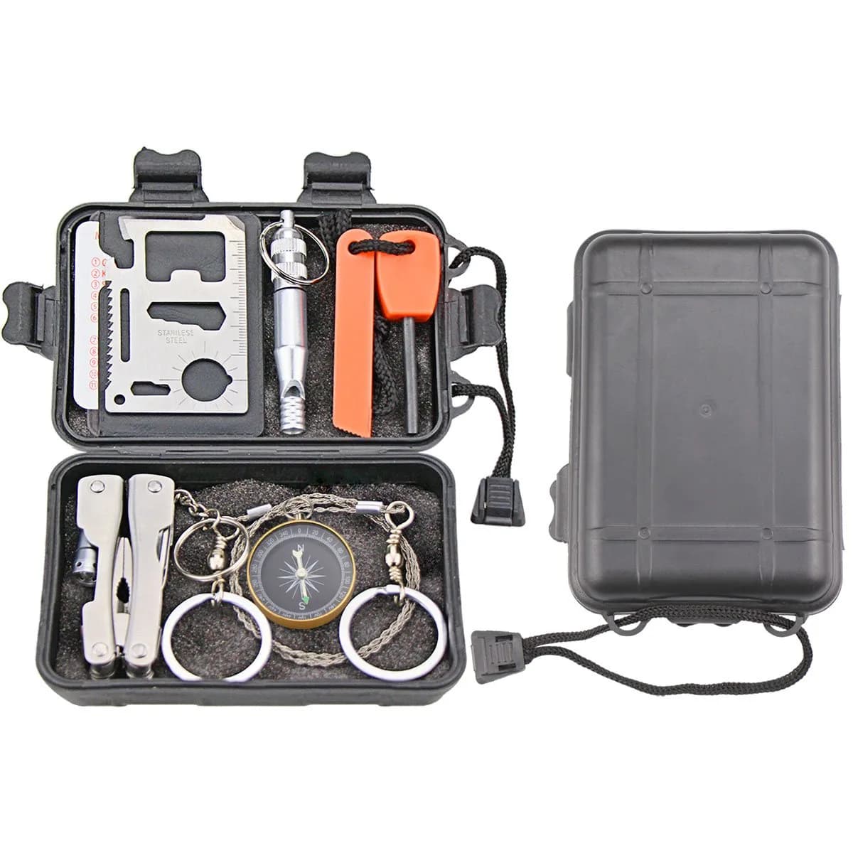 EMDMAK Survival Kit Black 194 g (6.8 oz) | Essential Outdoor Emergency Gear - view 8