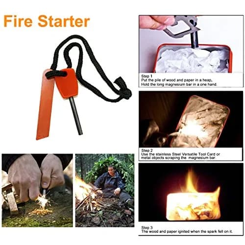 EMDMAK Survival Kit Black 194 g (6.8 oz) | Essential Outdoor Emergency Gear thumbnail 2