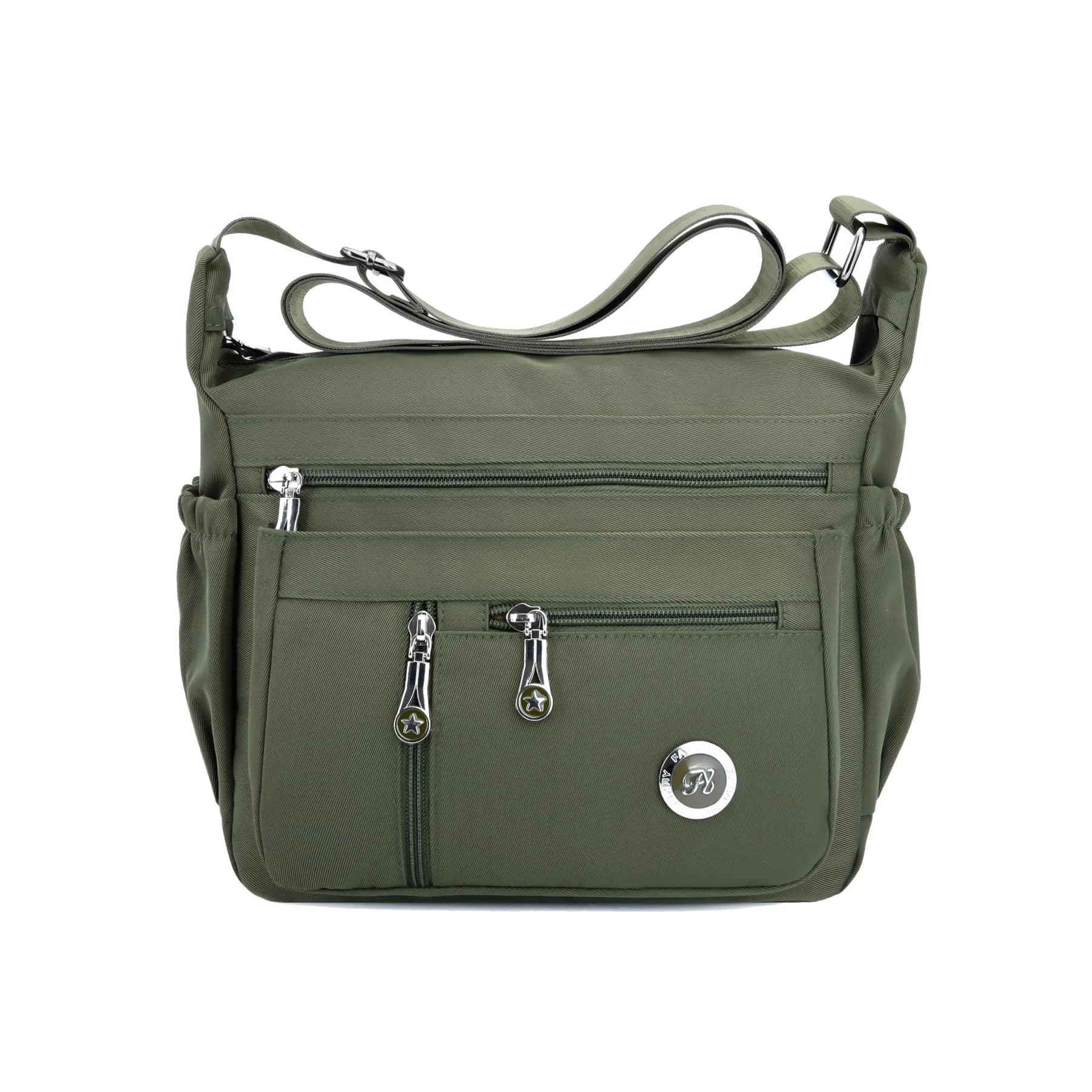 Fabuxry Green Handbag for Women Crossbody Bag Messenger Style | Water-Resistant Nylon, Adjustable Strap