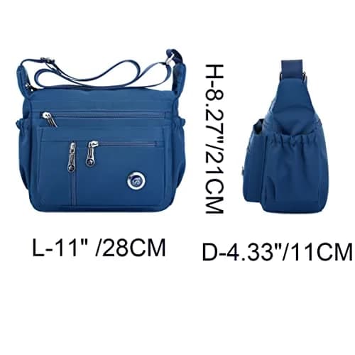 Fabuxry Green Handbag for Women Crossbody Bag Messenger Style | Water-Resistant Nylon, Adjustable Strap thumbnail 4
