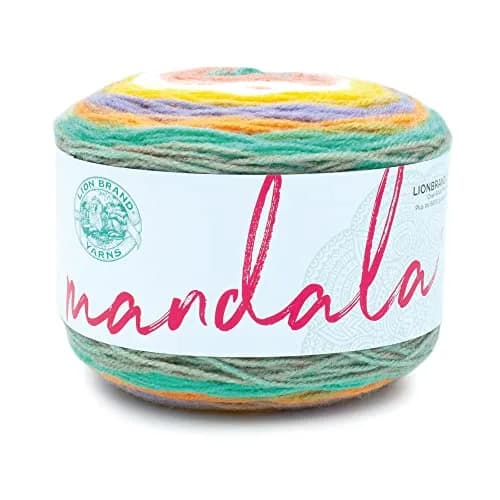 Lion Brand Yarn Mandala DK Crochet Yarn Pixie Multicolor 150g (5.3oz) | 590yd (540m) Light DK Weight Acrylic thumbnail 1
