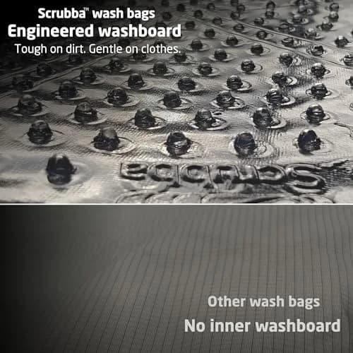 Scrubba Wash Bag Patented Washboard-in-a-Bag™ 5 oz Travel Clothes Washer | Ultra-Portable Travel Laundry Solution thumbnail 5
