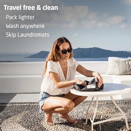 Scrubba Wash Bag Patented Washboard-in-a-Bag™ 5 oz Travel Clothes Washer | Ultra-Portable Travel Laundry Solution thumbnail 7