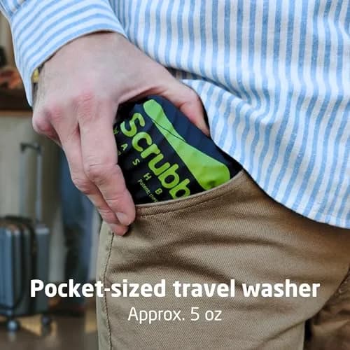 Scrubba Wash Bag Patented Washboard-in-a-Bag™ 5 oz Travel Clothes Washer | Ultra-Portable Travel Laundry Solution thumbnail 2