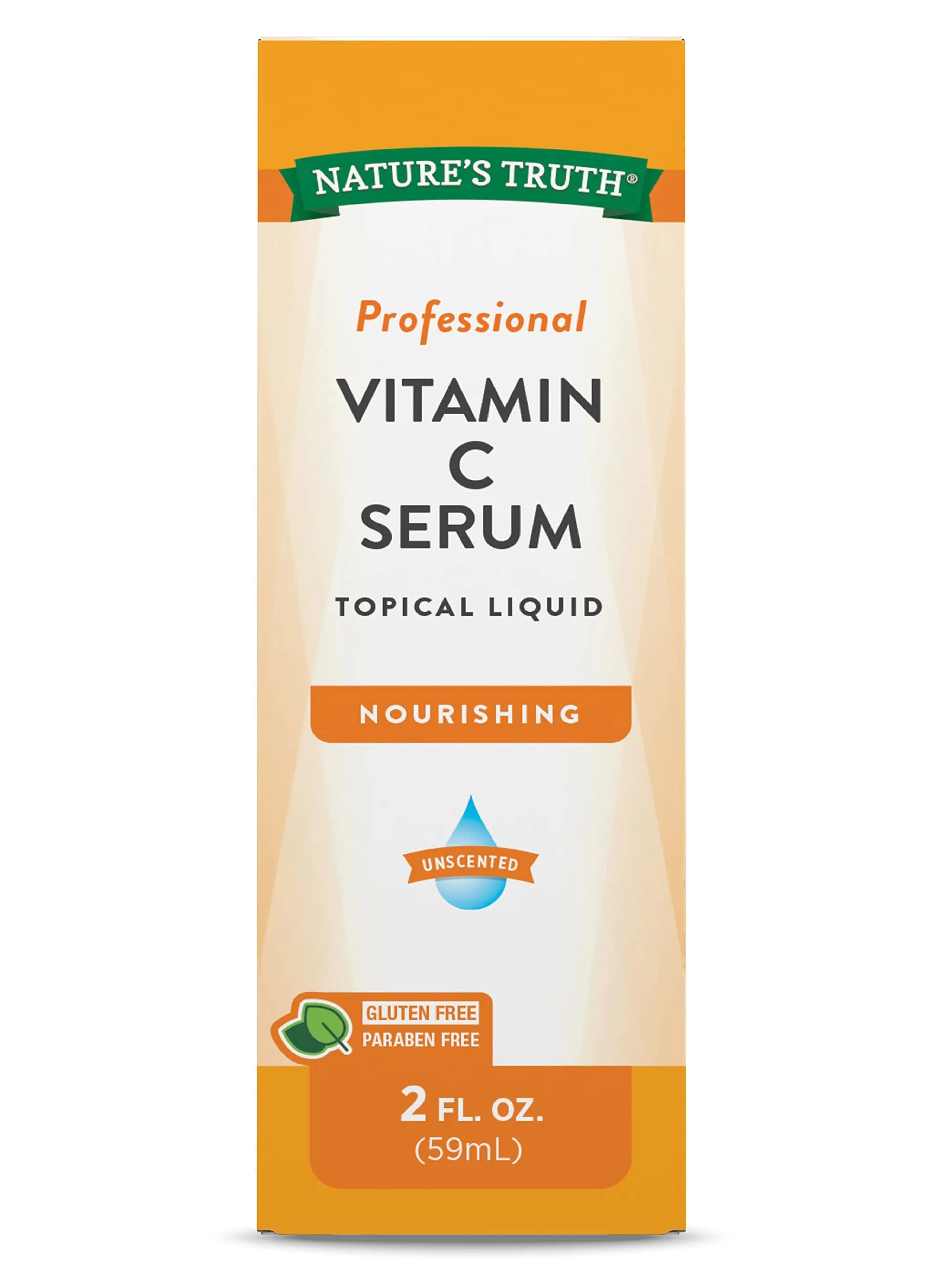 Nature's Truth Vitamin C Serum 2 Fl Oz (60ml) | Brightening & Hydrating Face Oil - main product image