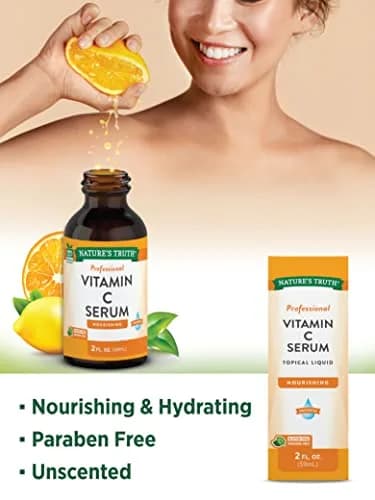 Nature's Truth Vitamin C Serum 2 Fl Oz (60ml) | Brightening & Hydrating Face Oil thumbnail 3