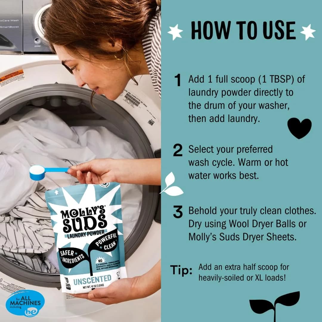 Molly's Suds Original Laundry Detergent Powder 79 oz (2.24 kg) | Concentrated Formula for Sensitive Skin - view 5