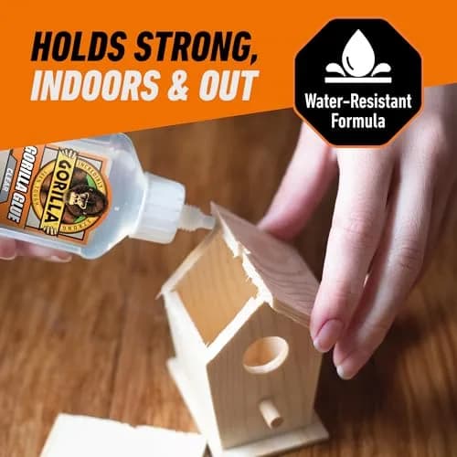 Gorilla Clear Glue, All Purpose, 1.75 oz Bottle | Crystal Clear, Water Resistant Bond thumbnail 5