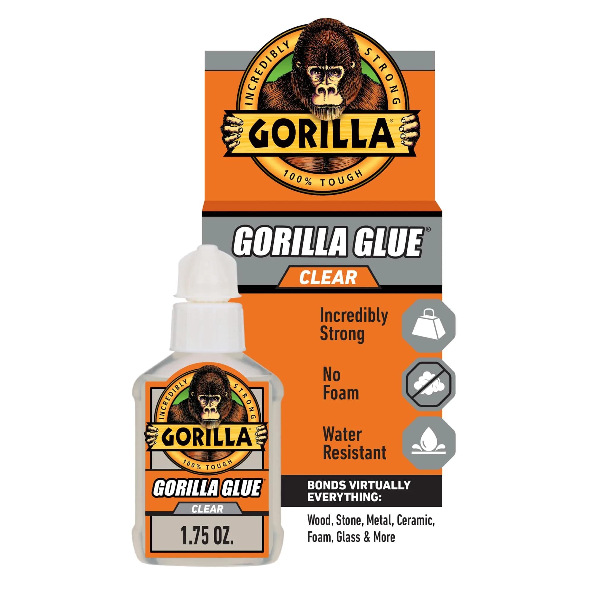 Gorilla Crystal Clear Glue, All Purpose, 5.75 oz Bottle | Strong, Discreet Bonding Solution — Clear