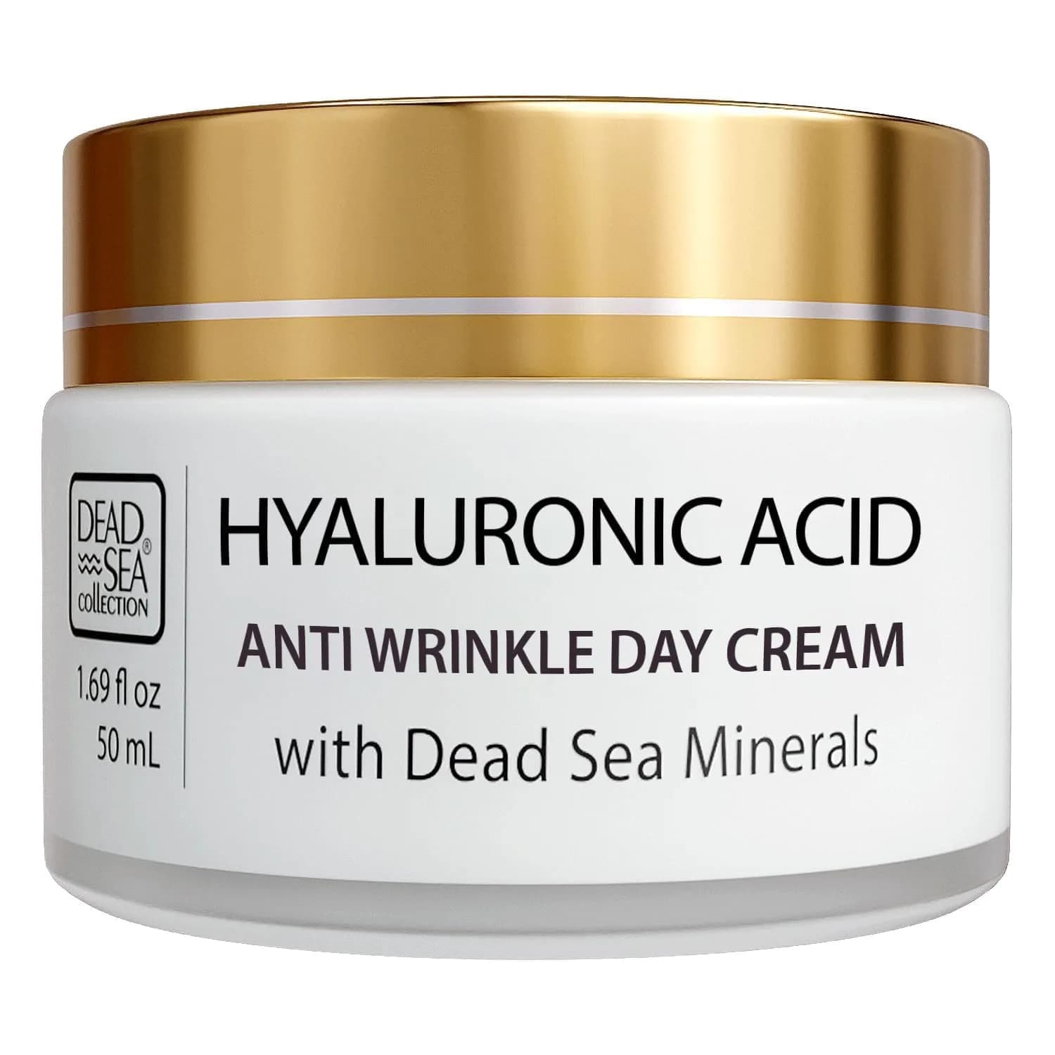 Dead Sea Collection Day Cream for Face with 5% Hyaluronic Acid 1.69 fl. oz | Anti-Aging Moisturizer for All Skin Types