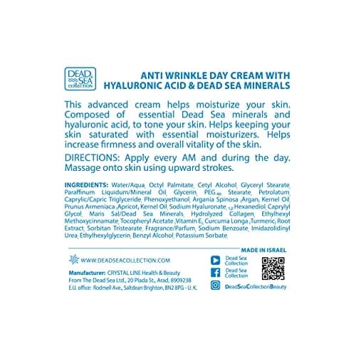 Dead Sea Collection Day Cream for Face with 5% Hyaluronic Acid 1.69 fl. oz | Anti-Aging Moisturizer for All Skin Types thumbnail 9