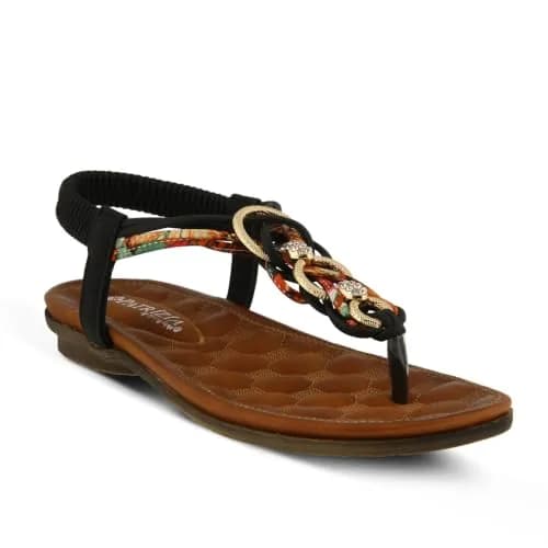 PATRIZIA Gadelina Embellished T-strap Sandal | Rhinestone & Elastic Heel | US 7.5-8 thumbnail 2