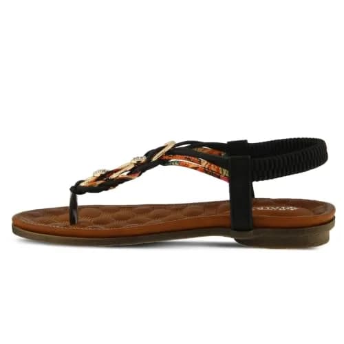 PATRIZIA Gadelina Embellished T-strap Sandal | Rhinestone & Elastic Heel | US 7.5-8 thumbnail 5