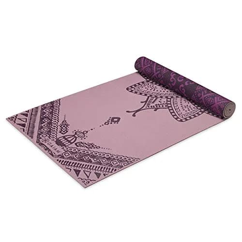 Gaiam Reversible Yoga Mat, 6mm Thick Print Mat (Inner Peace) | Non-Slip, Cushioned, Reversible thumbnail 1