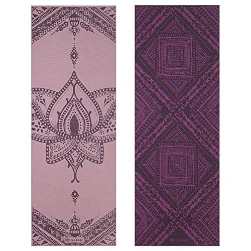 Gaiam Reversible Yoga Mat, 6mm Thick Print Mat (Inner Peace) | Non-Slip, Cushioned, Reversible thumbnail 2