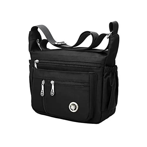 Fabuxry Black Handbag | Lightweight Nylon Crossbody Bag for Women, Travel & Daily Use thumbnail 1