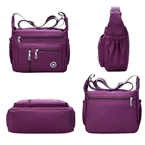 Fabuxry Black Handbag | Lightweight Nylon Crossbody Bag for Women, Travel & Daily Use thumbnail 3